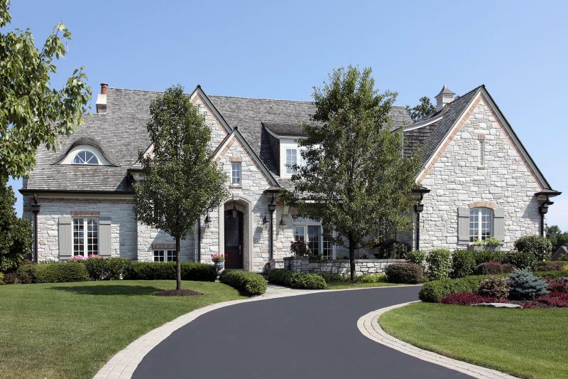 Residential Driveway with Curbs